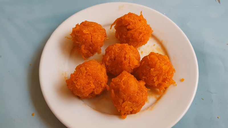 Làm nhân chà bông trứng muối cho bánh trung thu mochi