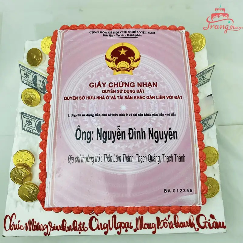 Mẫu bánh kem hài hước tặng cha mẹ với thông điệp độc đáo