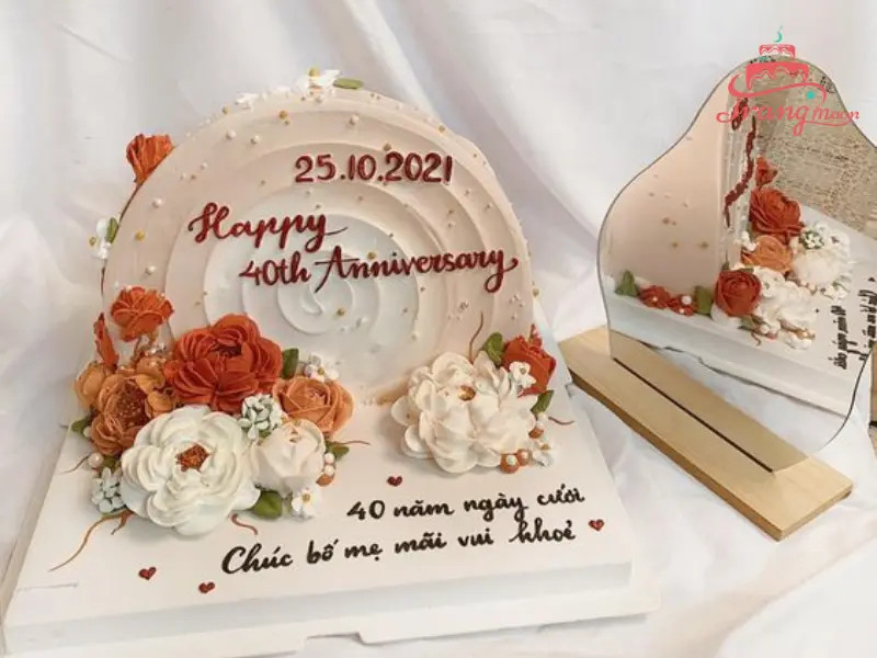 mẫu bánh kỷ niệm ngày cưới trên 10 năm chung đôi
