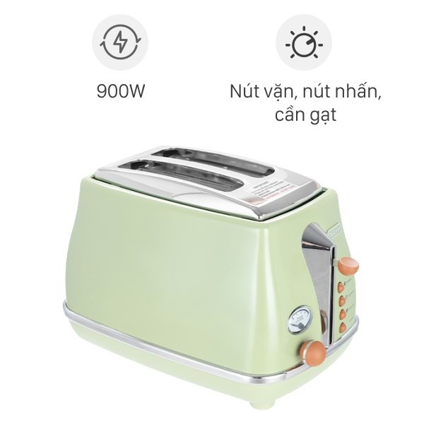 Máy nướng bánh mì Delonghi CTOV2103.GR màu xanh rêu
