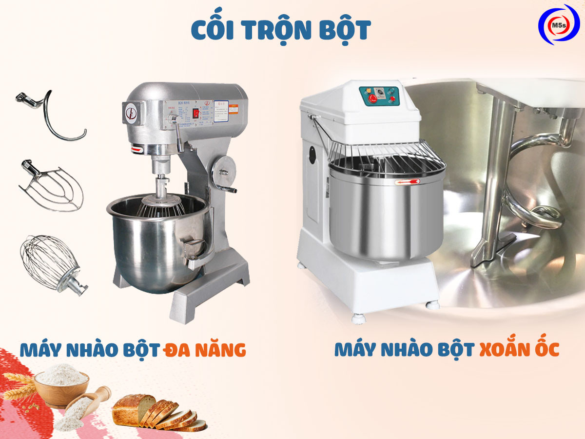 Máy trộn bột đa năng và xoắn ốc