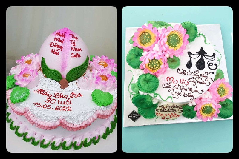Nghệ thuật bánh kem hoa sen trang nhã và tinh tế