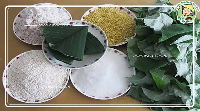 Nguyên liệu cần chuẩn bị cho cách làm bánh ít lá gai