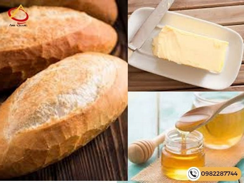Nguyên liệu chính làm bánh mì bơ mật ong