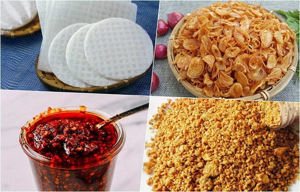 Nguyên liệu cơ bản làm bánh tráng trộn sa tế