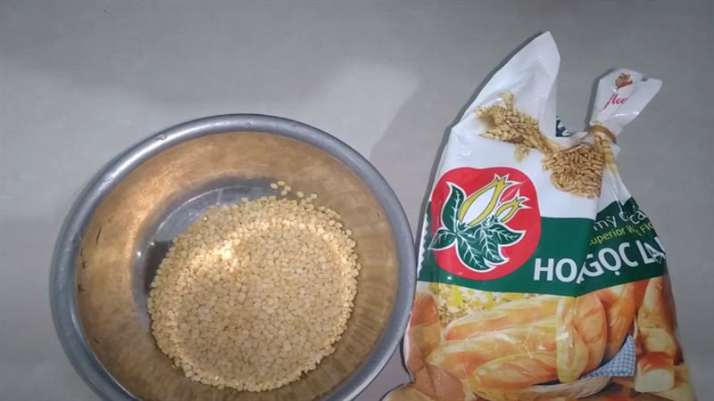 Nguyên liệu làm bánh bao nhân đậu xanh