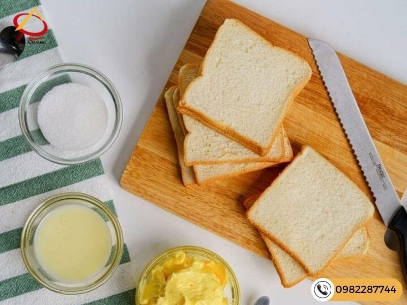 Nguyên liệu làm bánh mì bơ đường