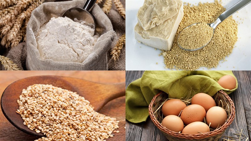 Nguyên liệu làm bánh quẩy ngọt mềm