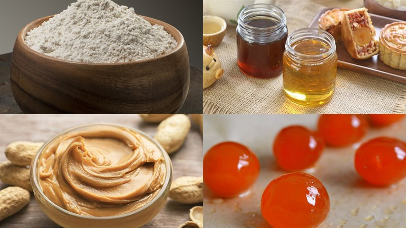 Nguyên liệu làm vỏ bánh trung thu và trứng muối