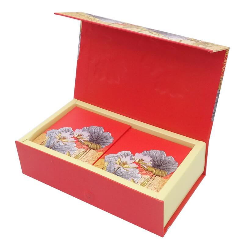 Nội thất hộp bánh trung thu Đức Phát 2 bánh gọn gàng