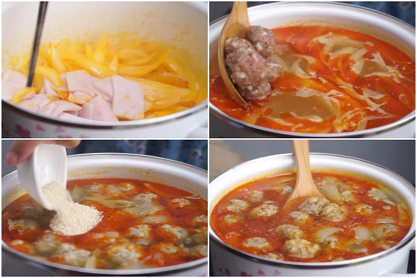 Nồi xíu mại Đà Lạt với nước sốt cà chua đậm đà