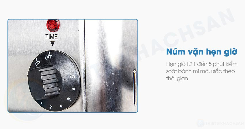 Núm vặn điều chỉnh thời gian nướng bánh mì sandwich với 5 mức độ