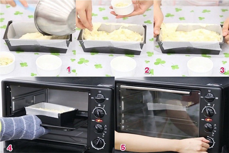 Nướng bánh bông lan hạnh nhân bằng bột mì và trứng