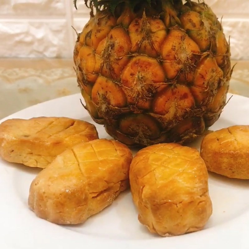 Thành phẩm bánh dứa nướng nồi chiên không dầu