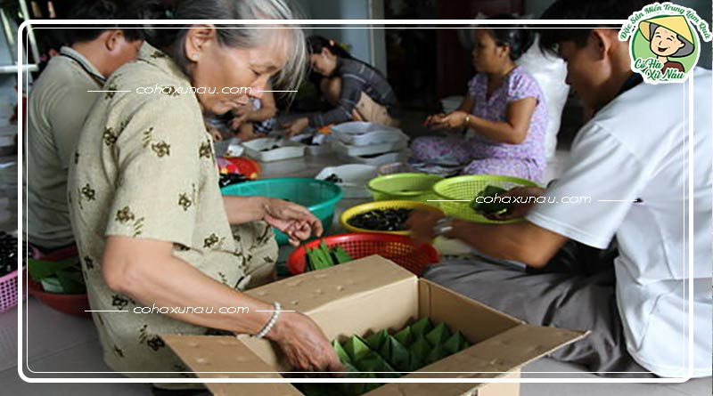 Thành phẩm bánh ít lá gai dẻo thơm, đạt chuẩn