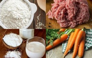 Thịt băm, tôm khô và các loại rau củ chuẩn bị làm bánh đúc mặn