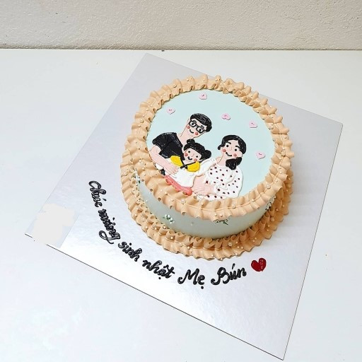 Ý tưởng bánh kem gia đình 4 người độc đáo và chân thật