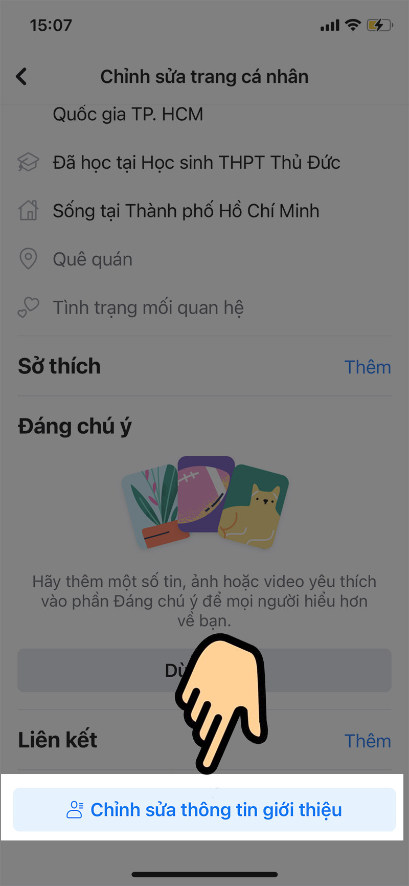 Ẩn sinh nhật trên Facebook bằng điện thoại