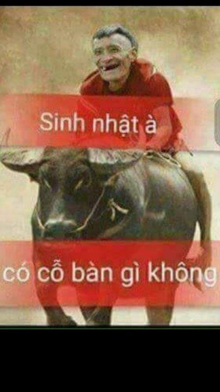 Ảnh chế "Sinh nhật à có cỗ bàn gì không?" với nhiều món ăn