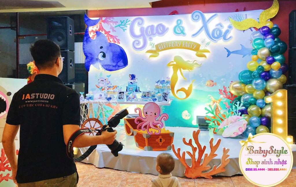 Ảnh trang trí không gian tiệc sinh nhật rực rỡ
