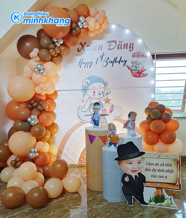 Backdrop sinh nhật bé trai Xuân Đăng