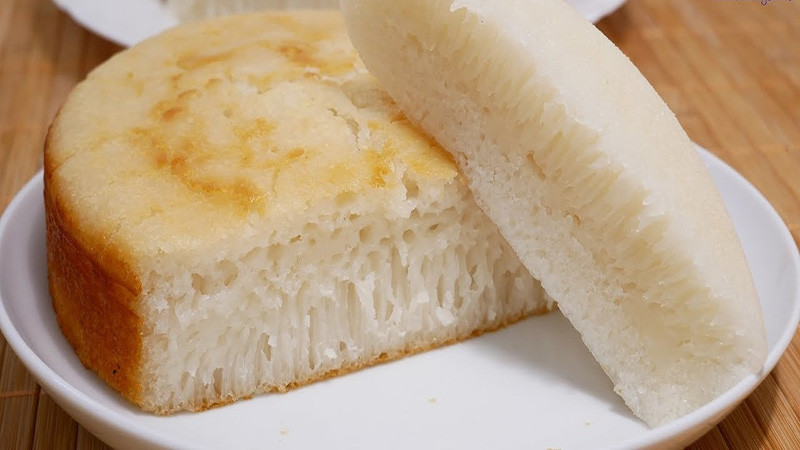 Bánh bò nướng dai ngon, vàng ươm làm bằng nồi cơm điện