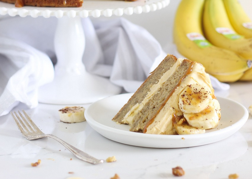 Bánh chuối sữa chua nướng nồi chiên không dầu với topping