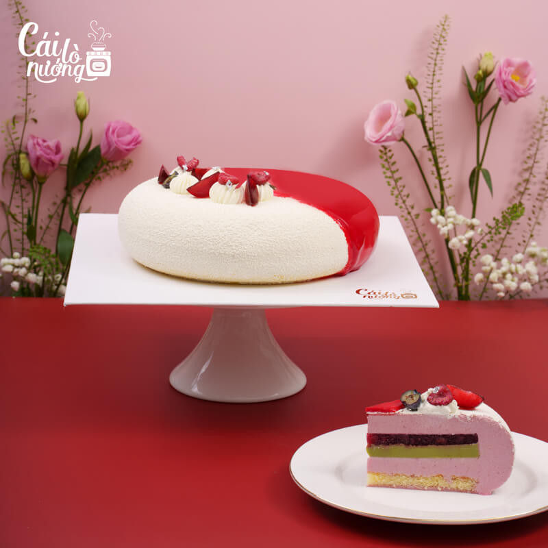 Bánh Entremet Cherry Chéri Lady tinh tế với sắc đỏ quyến rũ