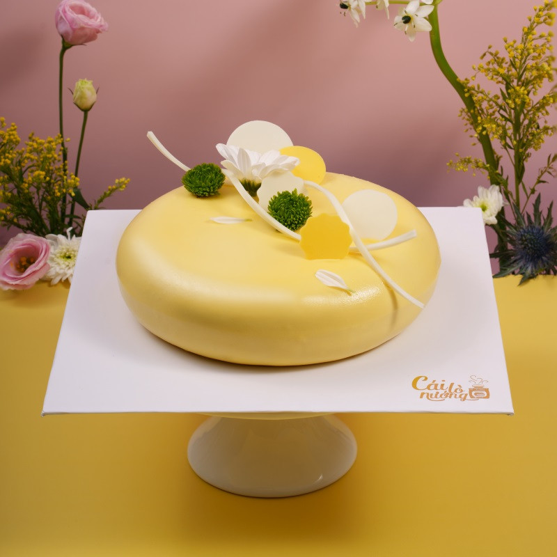 Bánh entremet thanh trà cho bé trai 10 tuổi, nghệ thuật