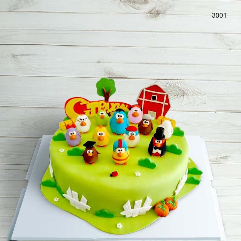 Bánh kem Angry Birds sôi động cho thiếu niên 14 tuổi