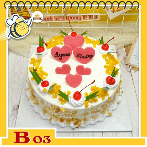 Bánh kem bắp hạt cherry tặng cha