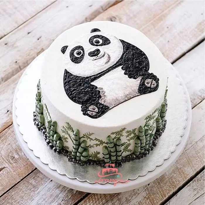 Bánh kem gấu trúc đáng yêu phù hợp với các bé gái