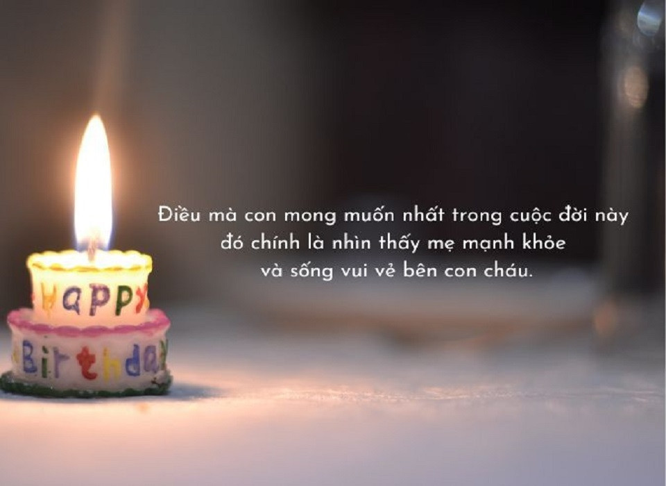 Bánh kem sinh nhật mẹ và những lời chúc ngọt ngào đầy ý nghĩa