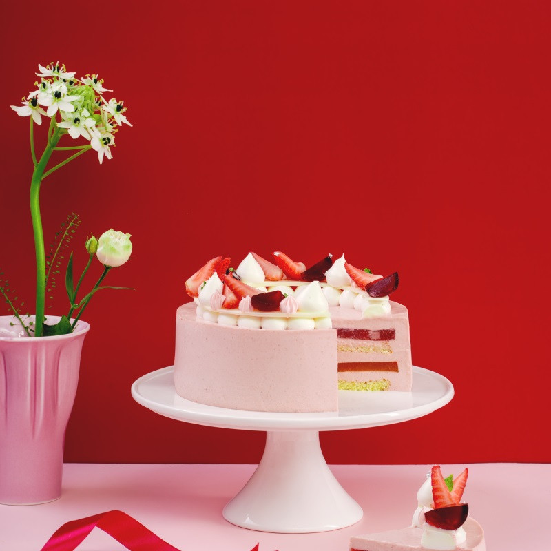 Bánh mousse ổi hồng chanh dây cho bé trai 10 tuổi, tươi mát