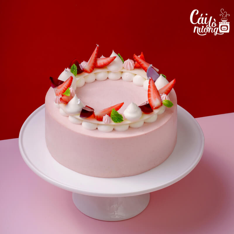 Bánh Mousse Ổi Hồng Chanh Dây Tropical Vibes tươi mát, màu sắc rực rỡ