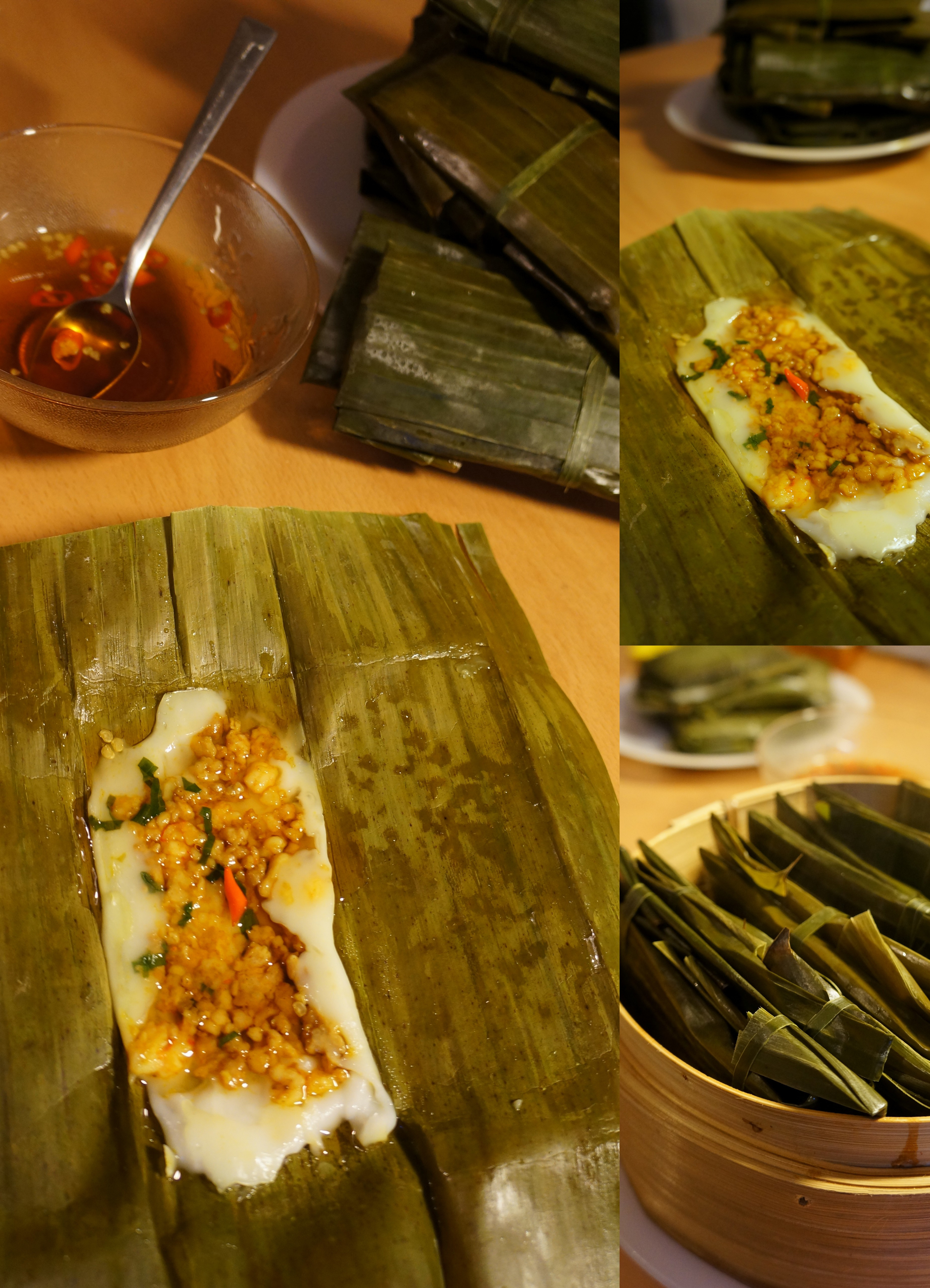 Bánh nậm Huế truyền thống, một món ngon từ bột gạo