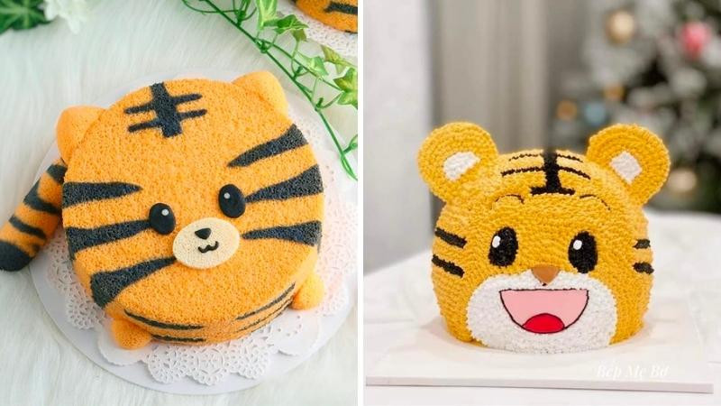 Bánh sinh nhật con hổ cute với vẻ ngoài xinh xắn, thu hút