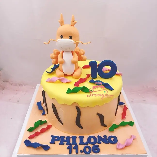 Bánh sinh nhật con rồng 3D chân thực và sống động