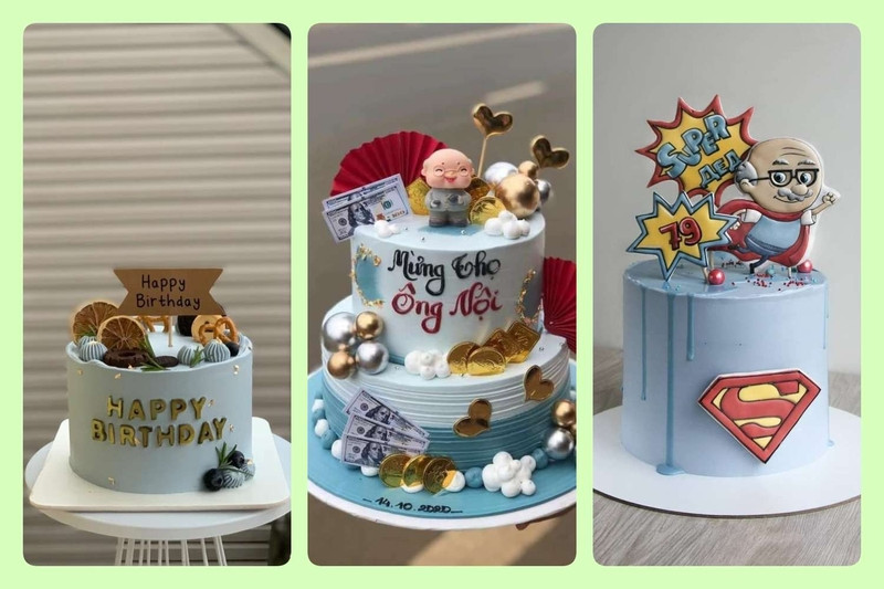 Bánh sinh nhật hình bàn trà và bộ ấm chén