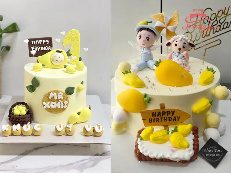 Bánh sinh nhật hình quả xoài tươi mát