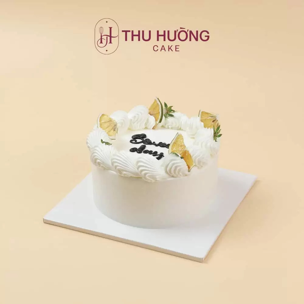 Bánh sinh nhật nơ trắng tinh tế