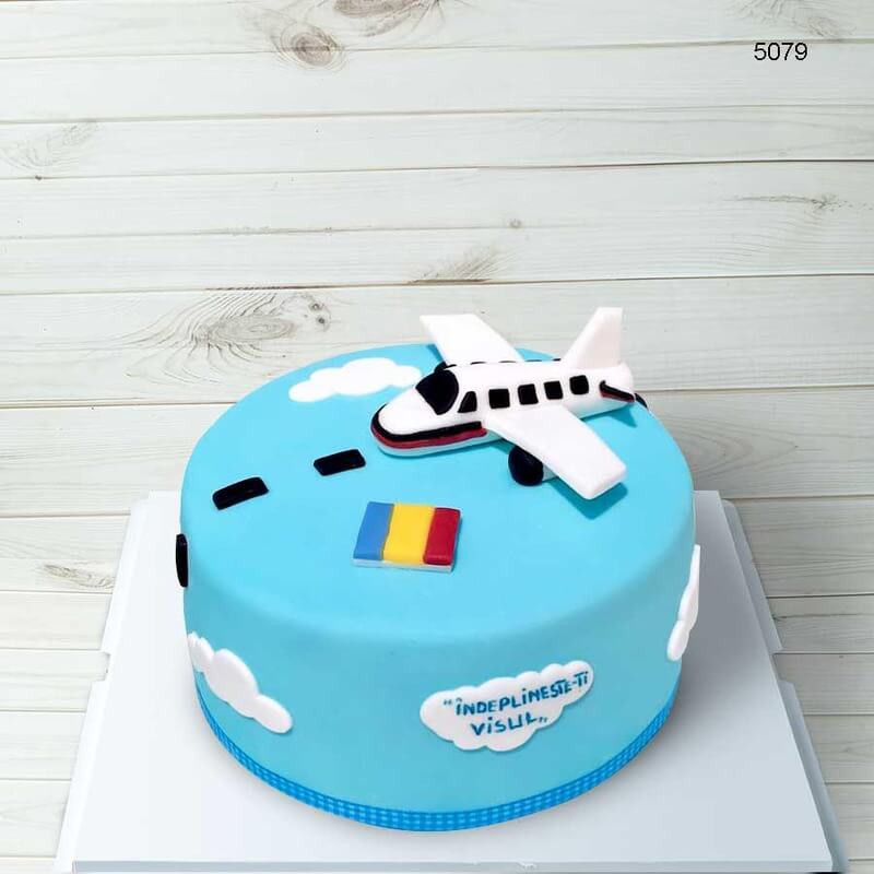 Bánh sinh nhật tạo hình máy bay 3D ấn tượng cho con trai