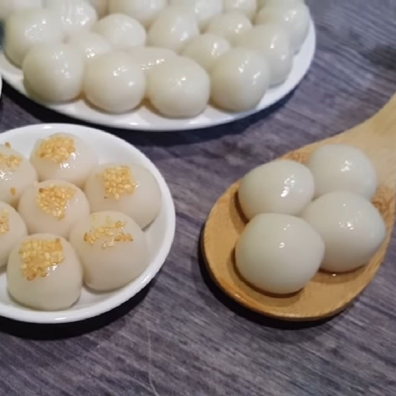 Bánh trôi đường đã hoàn thành và trang trí