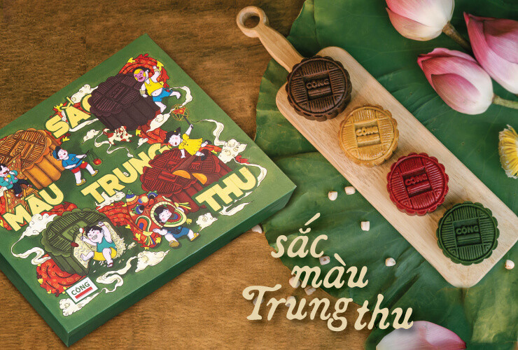 Bánh trung thu và ly cà phê cốt dừa đặc trưng của Cộng Cà Phê, một sự kết hợp độc đáo trong mùa bánh trung thu cộng cà phê 2024
