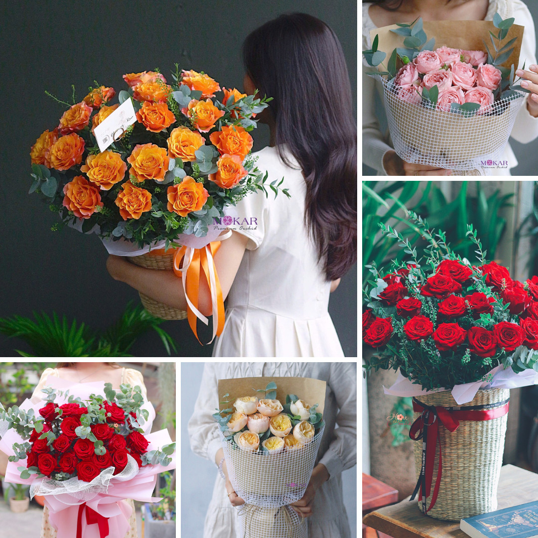 Bó hoa hồng đỏ rực rỡ, biểu tượng tình yêu nồng cháy trong ngày sinh nhật
