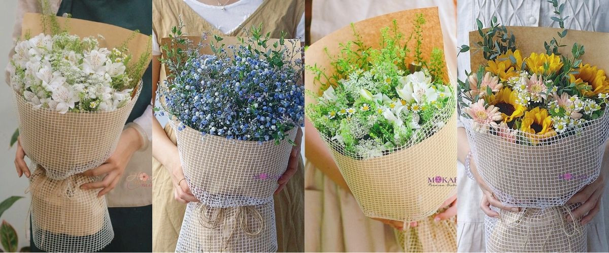 Bó hoa mộc sinh nhật