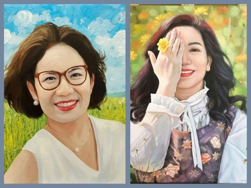 Bức tranh chân dung gia đình – Món quà chứa đựng nhiều tình cảm, gợi ý quà sinh nhật cho mẹ 40 tuổi rẻ