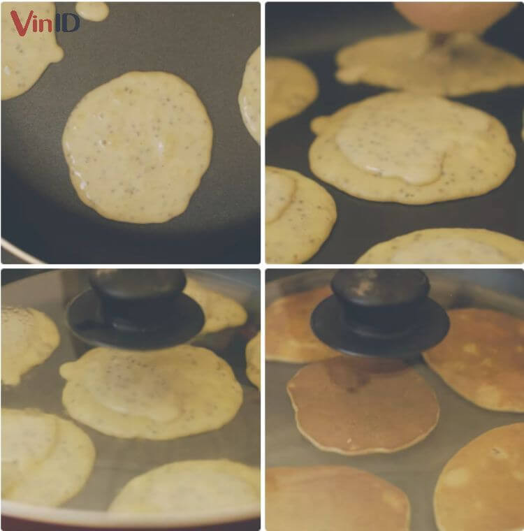 Các bước chiên bánh pancake ăn kiêng lành mạnh