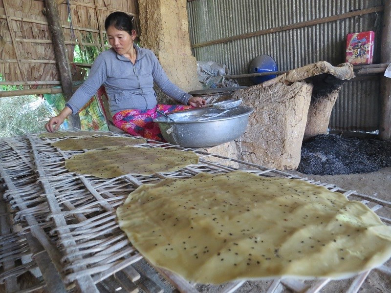 Các loại bánh tráng với kích cỡ và độ dày khác nhau, phản ánh sự đa dạng về nguyên liệu và cách làm bánh tráng theo vùng miền.
