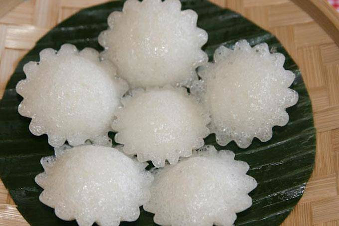 Chiếc bánh bò chín mềm xốp, thơm ngon hấp dẫn
